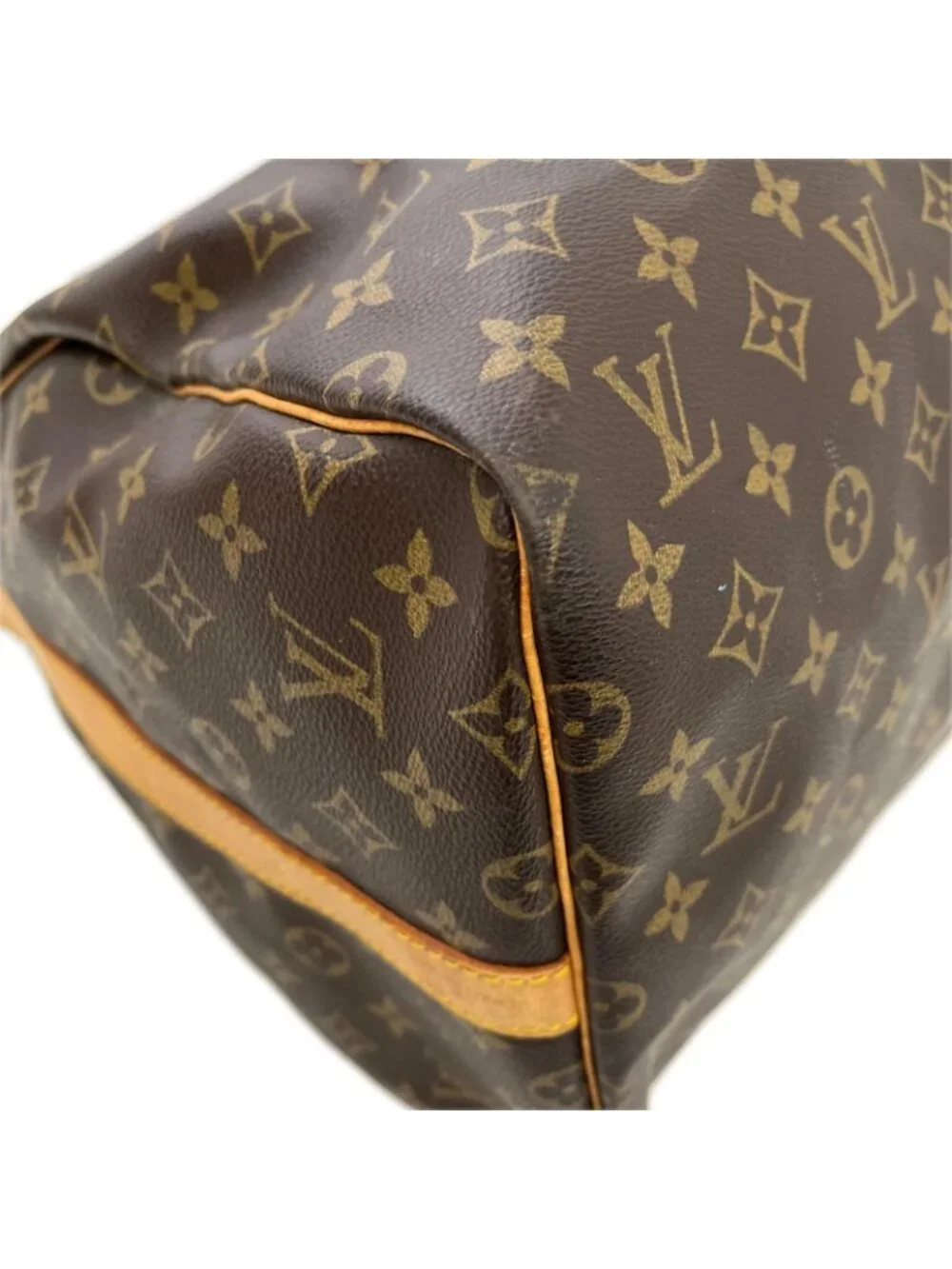 Louis Vuitton Monogram Keepall 55 Boston Bag 1 Screw Removed Brown